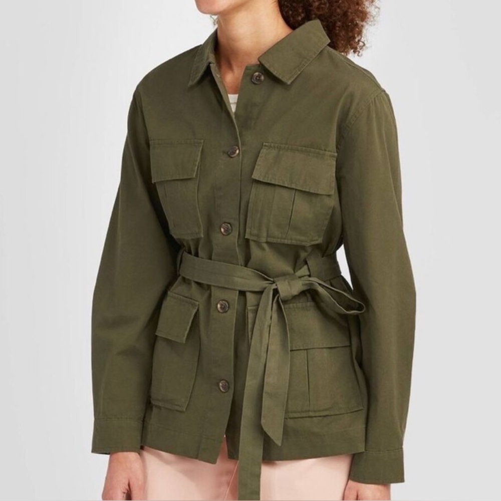 NWOT Women’s Green Cargo Utility Jacket